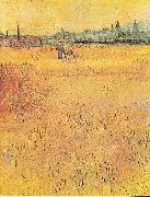 Wheat field with View of Arles